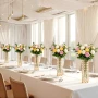 16 PCS Crystal Wedding Flower Vase, 26 cm Tall Flower Table Centerpieces, Crystal Cylinder Banquet Vases Easy Installation, Vers