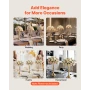 20 PCS Wedding Flower Vase, 33.5 cm Tall Flower Table Centerpieces, Crystal Banquet Vases Easy Installation, Electroplated Finis