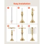 20 PCS Wedding Flower Vase, 33.5 cm Tall Flower Table Centerpieces, Crystal Banquet Vases Easy Installation, Electroplated Finis