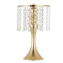 20 PCS Wedding Flower Vase, 33.5 cm Tall Flower Table Centerpieces, Crystal Banquet Vases Easy Installation, Electroplated Finis