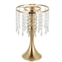 20 PCS Wedding Flower Vase, 33.5 cm Tall Flower Table Centerpieces, Crystal Banquet Vases Easy Installation, Electroplated Finis