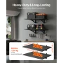 2-Tier Heavy Duty Wall Garage Shelving, 610 x 914 mm Steel Wall Mounted Shelving Unit with Hooks, 610 x 914 mm Per Shelf Floatin
