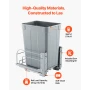 Pullout Trash Can for Kitchen Cabinets, Garbage Waste Recycling Bin, Under Mount Waste Container, with Heavy Duty Metal Soft Clo
