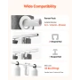 Automatic Curtain Opener, 2 Pack, APP and Remote Control, Hub Included, Electric Smart Curtain Opener Compatible with Alexa and 