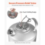 Cleaning Keg, 6.5L Keg Line Cleaning Kit with D Coupler Connection & Rubber Base, Beer Lines Cleaner Used for Beer Line Cleaning