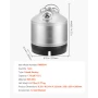 Cleaning Keg, 6.5L Keg Line Cleaning Kit with D Coupler Connection & Rubber Base, Beer Lines Cleaner Used for Beer Line Cleaning