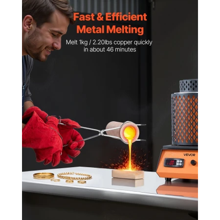 Elektrisk smelteovn, 1350 W elektrisk smelteovnssæt