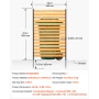 Wood Privacy Fence, 39" W x 61" L, 1-Panel Air Conditioner Fence Screen, Pool Equipment Enclosure with Metal Stakes, Easy DIY In