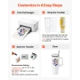 Sublimationsglas, 8-pak, 1183 mL tumblere Bulk med håndtag