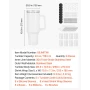 Sublimationsglas, 8-pak, 1183 mL tumblere Bulk med håndtag