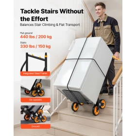 Trappeklatrevogn, 150 kg Trappeklatrekapacitet, Heavy Duty