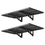 2-Tier Heavy Duty Wall Garage Shelving, 50 x 122 cm Steel Wall Mounted Shelving Unit, 500 x 1219 mm Per Shelf Floating Storage M