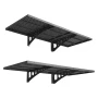 2-Tier Heavy Duty Wall Garage Shelving, 50 x 122 cm Steel Wall Mounted Shelving Unit, 500 x 1219 mm Per Shelf Floating Storage M