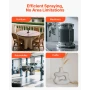 HVLP luftsprøjtepistol, Gravity Feed Paint Sprøjtepistol med 3