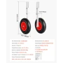 Boat Launching Wheels, 136.1 kg Load Capacity, 381 mm Aluminium Alloy Transom Wheel with Inflatable Rubber Tires, Folding Launch