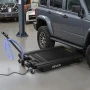 Low Profile Oil Drain Pan, 64 L Capacity, Rolling Oil Drain Pan with Electric Pump & 2.2 m Hose, Leak-proof & Corrosion-resistan
