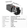 14 L Hydraulic Power Unit, Single Acting Steel Dump Trailer Pump, 22 MPa Max Relief Pressure & 6.3 L/min Flow Rate, 220-240V Hyd
