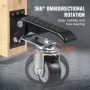 Workbench Caster Wheels, 74.8kg Load Capacity, Set of 4, 6.3cm Heavy Duty Retractable Casters, Side Mounted Adjustable Stepdown 