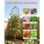 Garden Trellis, 220 x 52.5 cm Rose Trellis, 4 Packs Garden Flower Rose Trellises with Powder-Coated Finish & Convenient Locking 