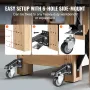 Workbench Caster Wheels, 165 lbs belastningskapacitet, sæt på