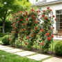 Garden Trellis, 220 x 52.5 cm Rose Trellis, 4 Packs Garden Flower Rose Trellises with Powder-Coated Finish & Convenient Locking 