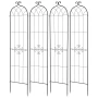 Garden Trellis, 220 x 52.5 cm Rose Trellis, 4 Packs Garden Flower Rose Trellises with Powder-Coated Finish & Convenient Locking 