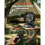 10400mAh Solar Fan, Camping Fan with Solar Panel & LED Lantern, 7W 20 cm Portable Rechargeable Battery Powered for Outside, 4-Sp