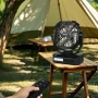 10400mAh Solar Fan, Camping Fan with Solar Panel & LED Lantern, 7W 20 cm Portable Rechargeable Battery Powered for Outside, 4-Sp