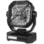 10400mAh solventilator, campingventilator med solpanel og