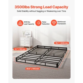 Boxspring, queensize-sengestel med vaskbar stofklud, kraftig