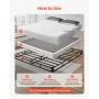Boxspring, queensize-sengestel med vaskbar stofklud, kraftig