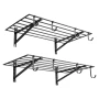 2-lags Heavy Duty væggaragereoler, 61 x 122 cm stålvægmonterede