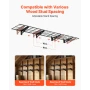 2-Tier Heavy Duty Wall Garage Shelving, 4 Pack 305 x 914 mm Steel Wall Mounted Shelving Unit, 305 x 1828 mm Per Shelf Floating S