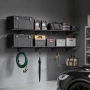 2-Tier Heavy Duty Wall Garage Shelving, 4 Pack 305 x 914 mm Steel Wall Mounted Shelving Unit, 305 x 1828 mm Per Shelf Floating S