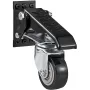 Workbench Caster Wheels, 74.8kg Load Capacity, Set of 4, 6.3cm Heavy Duty Retractable Casters, Side Mounted Adjustable Stepdown 