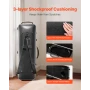 4/4 Full Size Violin Case, Portable Composite Carbon Fiber Carrying Bag Black