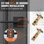 Passage Door Handle, 5 Pack Matte Black Door Lever, Left or Right Handing Reversible Lever Non-Locking, 45° Rotation to Open, Sq