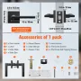 Passage Door Handle, 5 Pack Matte Black Door Lever, Left or Right Handing Reversible Lever Non-Locking, 45° Rotation to Open, Sq