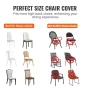 Stretch Spandex Folding Chair Covers, Universal Fitted Chair Cover, Removable Washable Protective Slipcovers, for Wedding, Holid