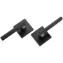Passage Door Handle, 5 Pack Matte Black Door Lever, Left or Right Handing Reversible Lever Non-Locking, 45° Rotation to Open, Sq