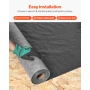 House Wrap, 1220 x 76200 mm, 0.17 mm Thick Vapor Barrier, Heavy Duty Plastic Sheeting for Tear-resistant, Drop Cloth Vapor Barri