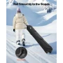 Ski Roller Bag, Up to 74.8 in/190 cm, Padded Snowboard Bag with Wheels for Air Travel, 600D Waterproof Oxford Fabric, with Adjus