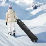Ski Roller Bag, Up to 74.8 in/190 cm, Padded Snowboard Bag with Wheels for Air Travel, 600D Waterproof Oxford Fabric, with Adjus