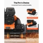 Plate Compactor, 2 HP 79CC Gas Engine, 5250 VPM Vibrating Ground Rammer, 8 kN Compaction Force, 41 x 31.5 cm Plate, Walk Behind 