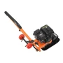 Plate Compactor, 2 HP 79CC Gas Engine, 5250 VPM Vibrating Ground Rammer, 8 kN Compaction Force, 41 x 31.5 cm Plate, Walk Behind 