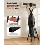 2 Step Ladder, Folding Step Stool with Wide Anti-Slip Pedal and Comfort Handgrip, Lightweight 150 kg Capacity Portable Aluminum 