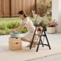 2 Step Ladder, Folding Step Stool with Wide Anti-Slip Pedal and