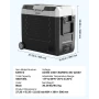 Car Refrigerator, DC 12/24V AC100-240V Compressor Electric Cooler, -20°C to 20°C Truck Refrigerator with APP Control, Wheels & D