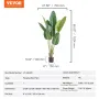 Artificial Birds Of Paradise Tree, 1.5mTall Faux Plant, PE Material & Anti-Tip Tilt Protection Low-Maintenance Plant, Lifelike G