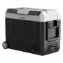 Car Refrigerator, DC 12/24V AC100-240V Compressor Electric Cooler,-20°C to 20°C Truck Refrigerator with APP Control, Wheels & Du